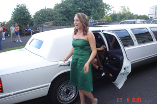 Sinead arriving at the Prom.